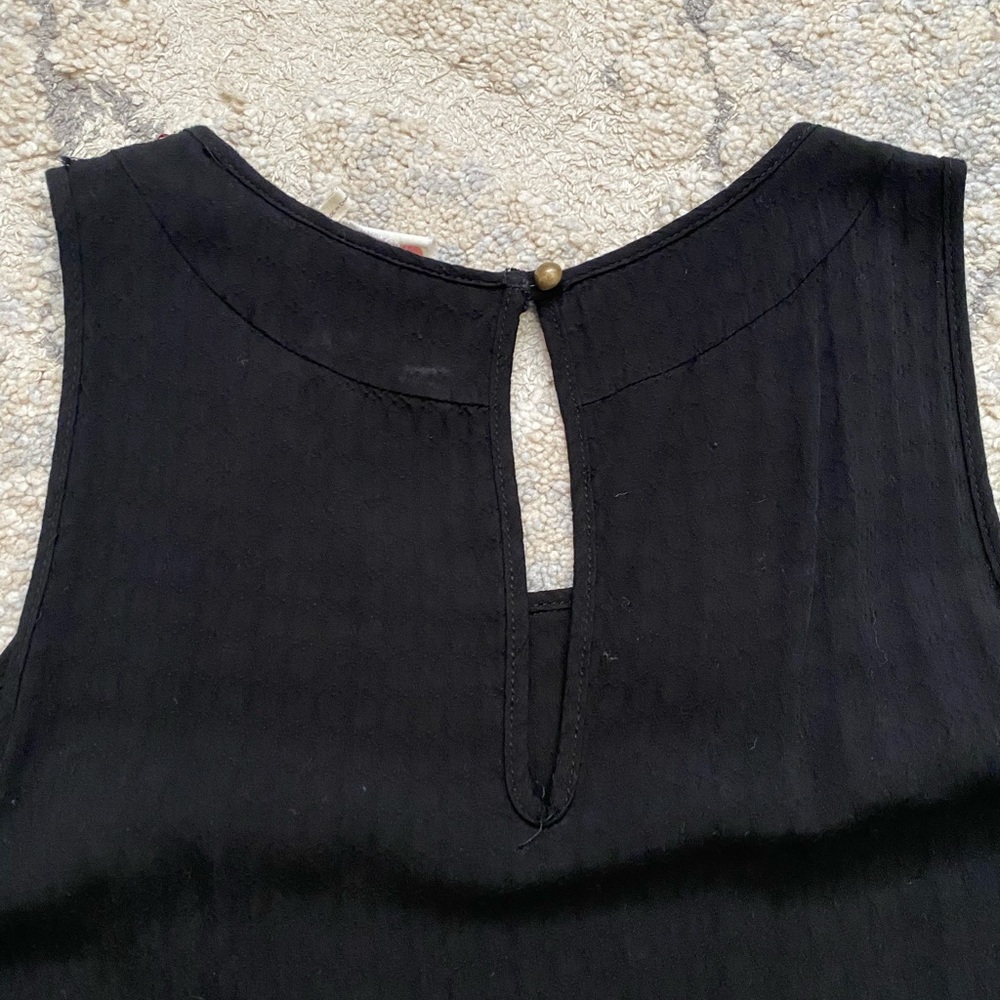 Anthropologie Black Ankle Cropped Jumpsuit - Picture 9 of 14